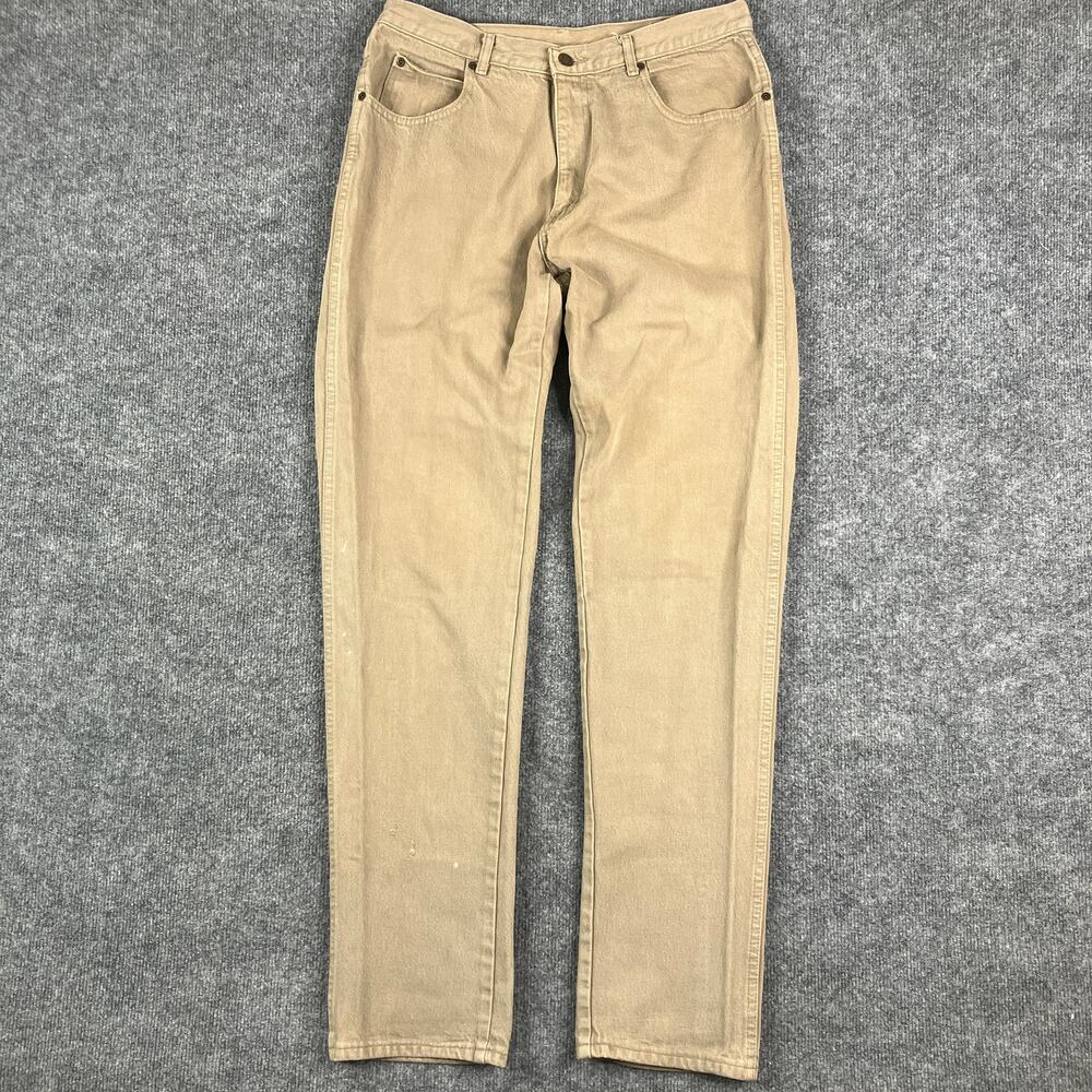 Calvin‎ Klein Vintage Jeans Mens Size 36 Beige Straight Fit Cotton Classic USA